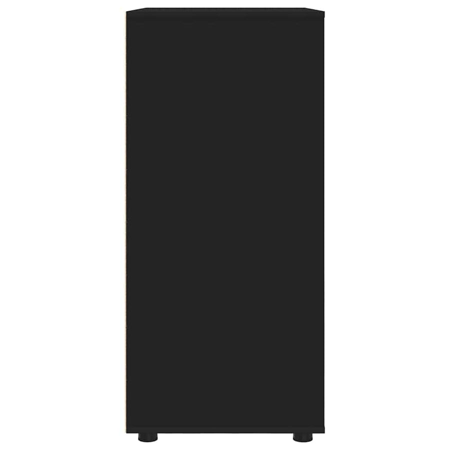 Opslagkasten 2 pcs Zwart 80 x 48 x 105 cm Bewerkt hout