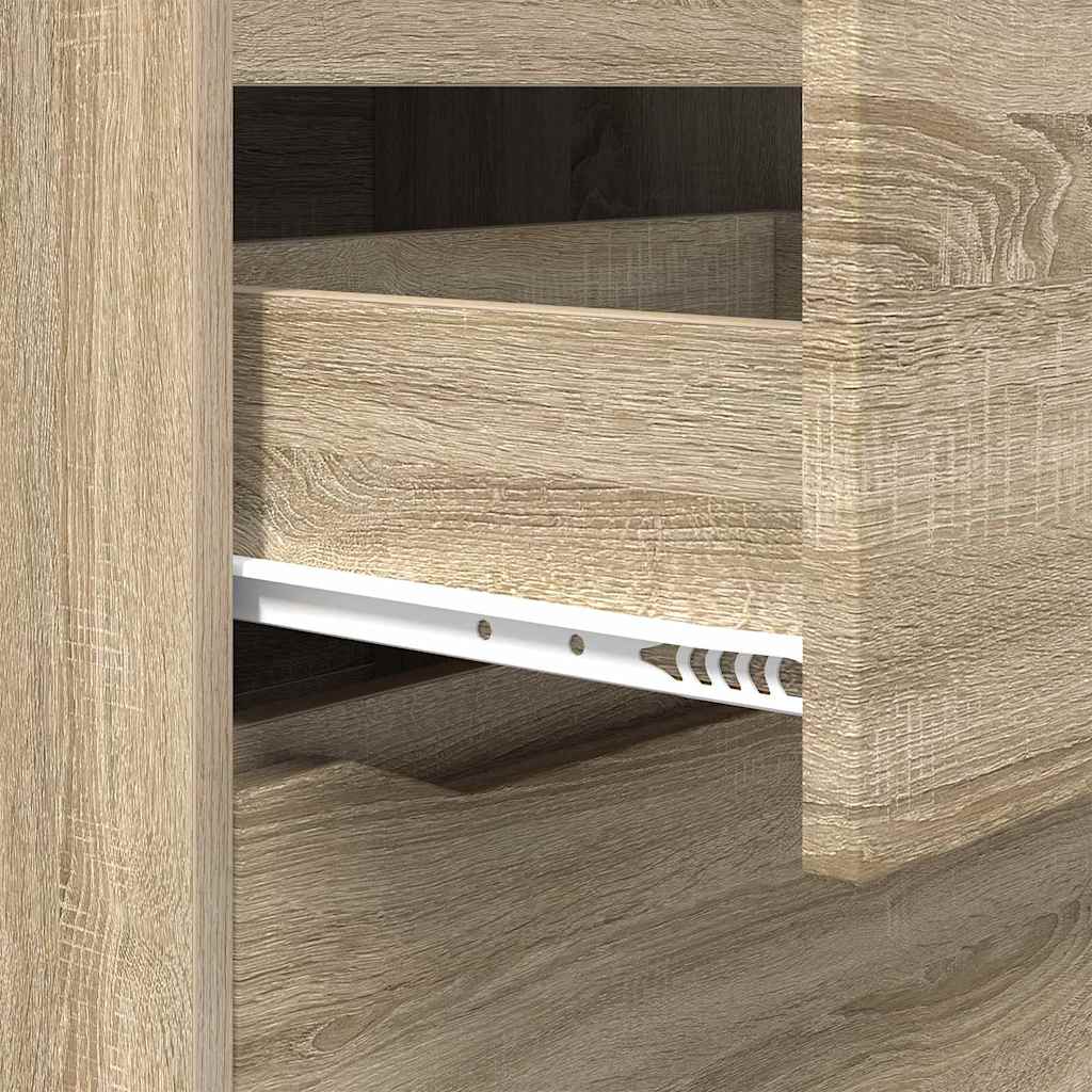 Opslagkasten 2 pcs Sonoma Eiken 80 x 48 x 105 cm Bewerkt hout