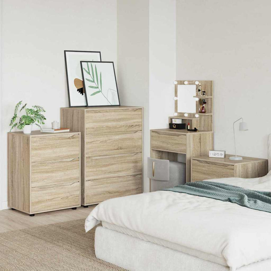 Opslagkasten 2 pcs Sonoma Eiken 80 x 48 x 105 cm Bewerkt hout