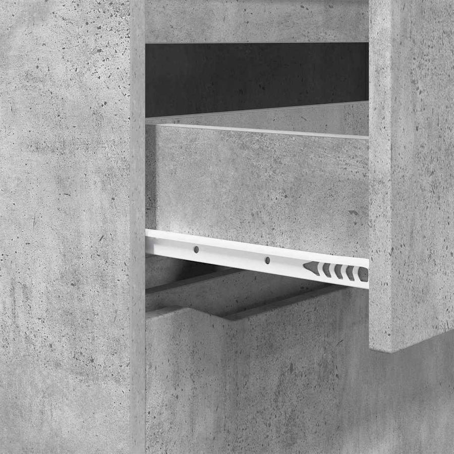 Opslagkasten 2 pcs Beton Grijs 80 x 48 x 105 cm Bewerkt hout