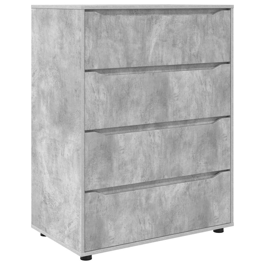 Opslagkasten 2 pcs Beton Grijs 80 x 48 x 105 cm Bewerkt hout