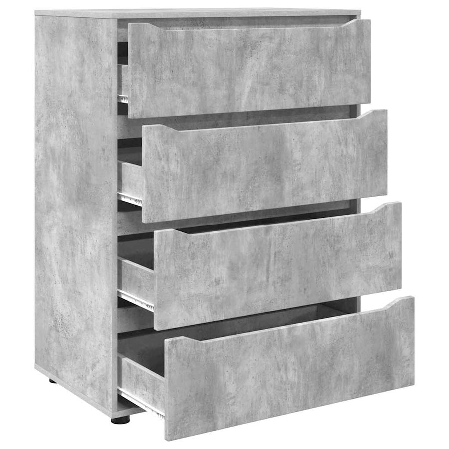 Opslagkasten 2 pcs Beton Grijs 80 x 48 x 105 cm Bewerkt hout