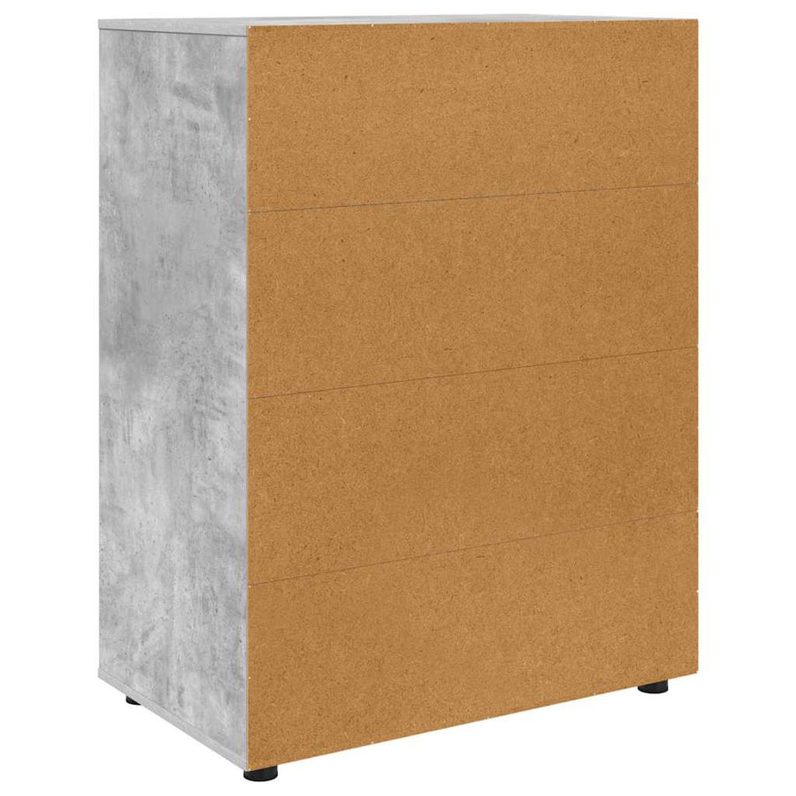 Opslagkasten 2 pcs Beton Grijs 80 x 48 x 105 cm Bewerkt hout