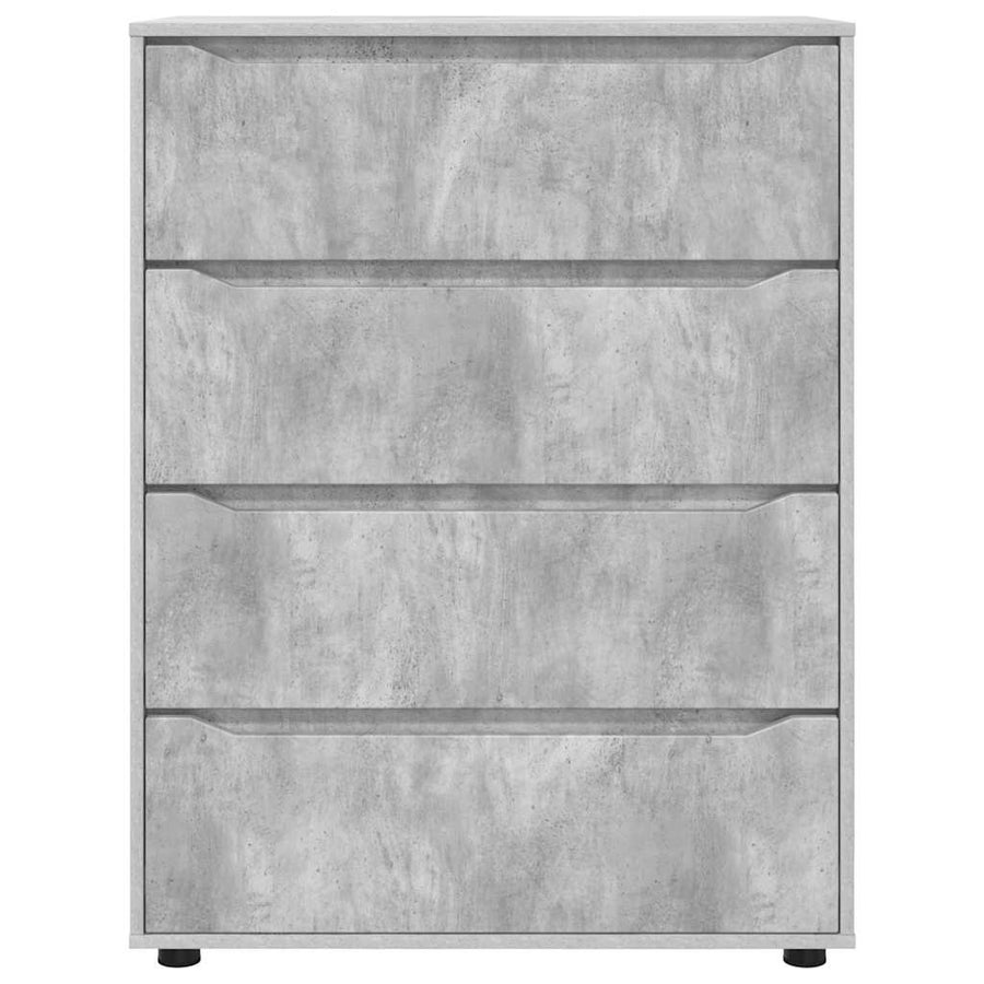 Opslagkasten 2 pcs Beton Grijs 80 x 48 x 105 cm Bewerkt hout