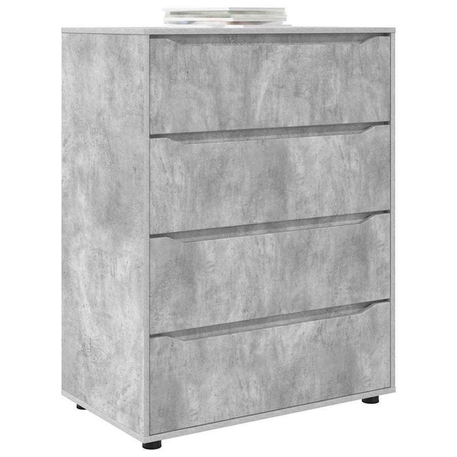 Opslagkasten 2 pcs Beton Grijs 80 x 48 x 105 cm Bewerkt hout