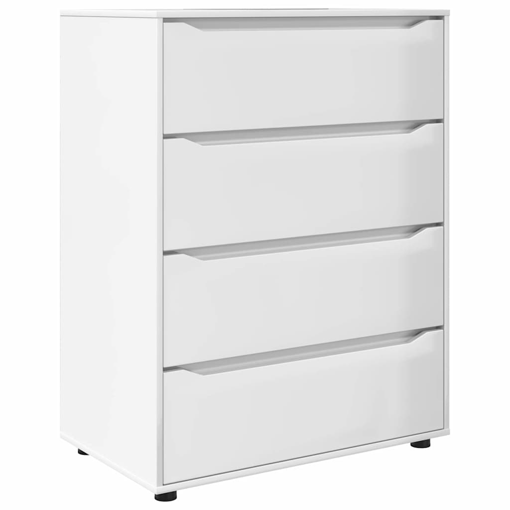 Opslagkasten 2 pcs Hoogglans wit 80 x 48 x 105 cm Bewerkt hout