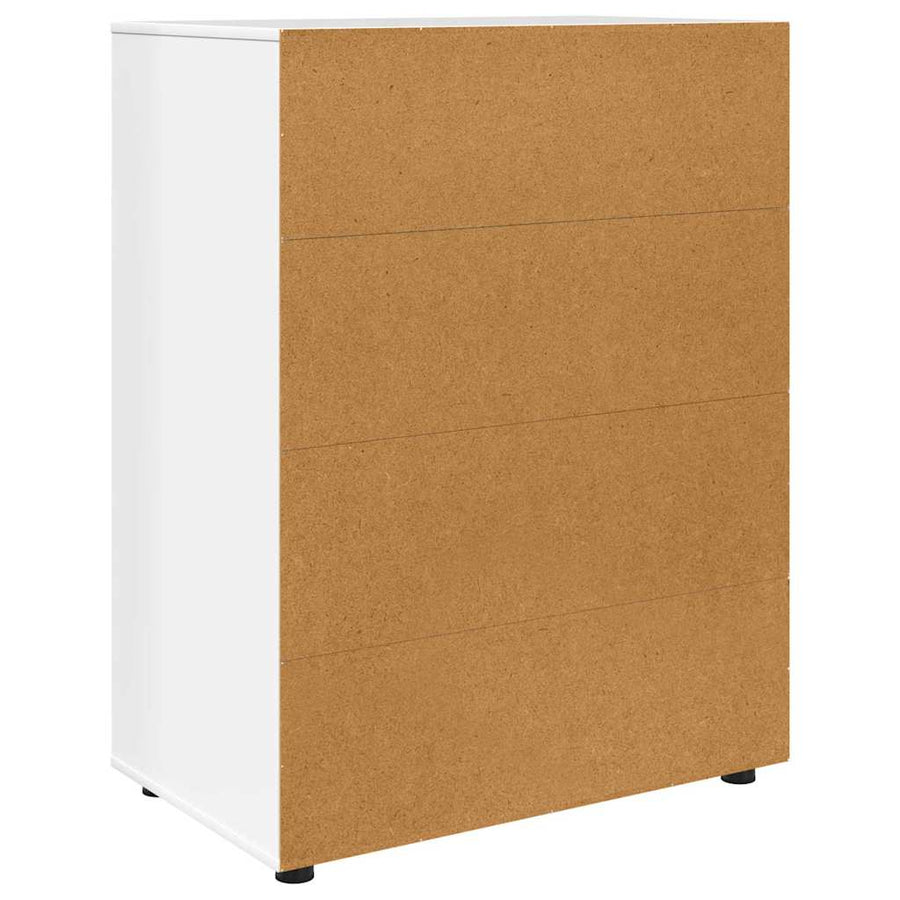 Opslagkasten 2 pcs Hoogglans wit 80 x 48 x 105 cm Bewerkt hout