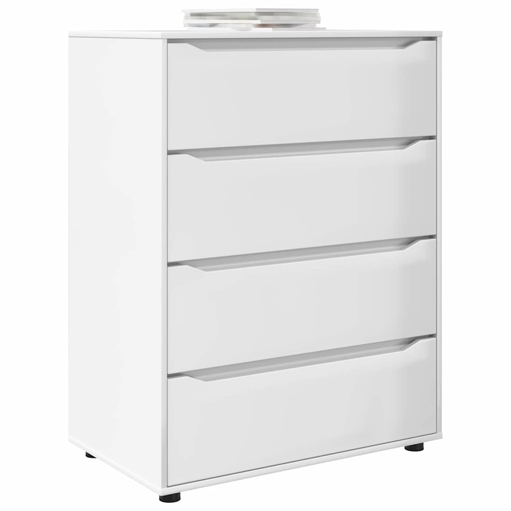 Opslagkasten 2 pcs Hoogglans wit 80 x 48 x 105 cm Bewerkt hout