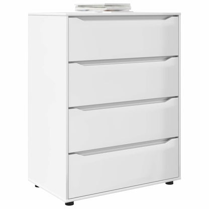 Opslagkasten 2 pcs Hoogglans wit 80 x 48 x 105 cm Bewerkt hout