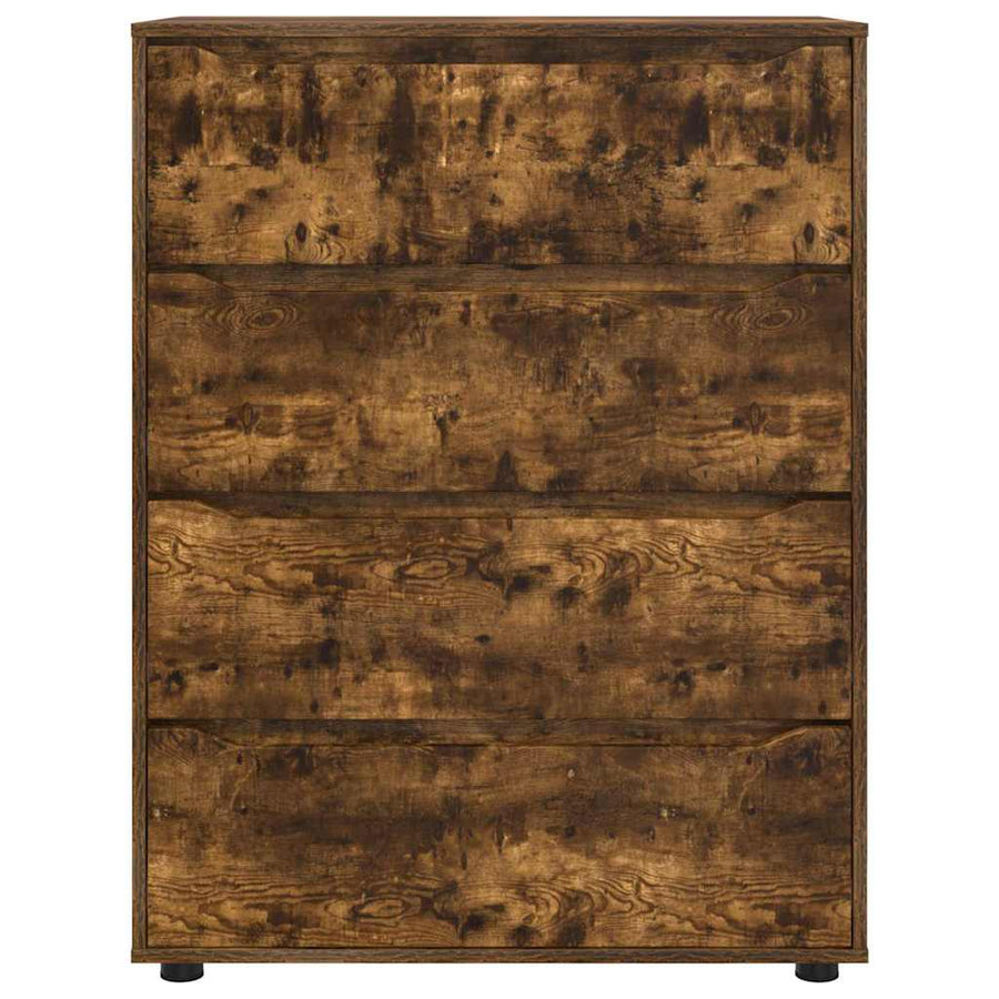 Opslagkasten 2 pcs Gerookt eiken 80 x 48 x 105 cm Bewerkt hout