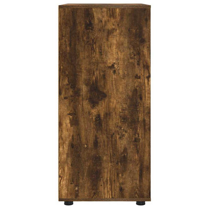 Opslagkasten 2 pcs Gerookt eiken 80 x 48 x 105 cm Bewerkt hout