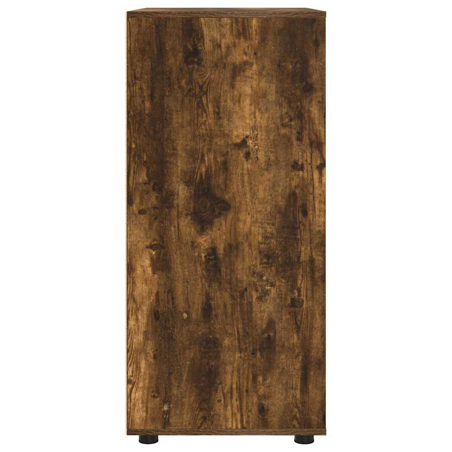 Opslagkasten 2 pcs Gerookt eiken 80 x 48 x 105 cm Bewerkt hout