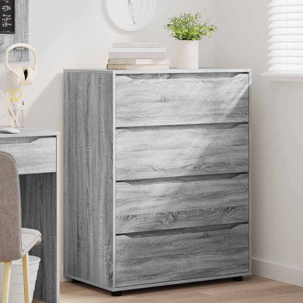 Opslagkasten 2 pcs Grijs Sonoma 80 x 48 x 105 cm Bewerkt hout