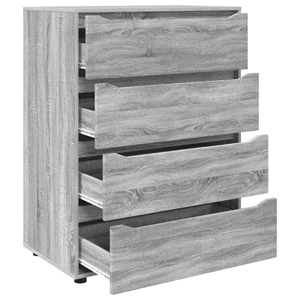 Opslagkasten 2 pcs Grijs Sonoma 80 x 48 x 105 cm Bewerkt hout