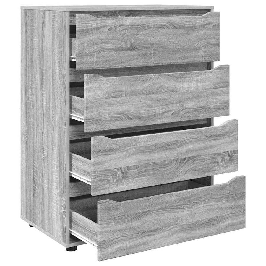 Opslagkasten 2 pcs Grijs Sonoma 80 x 48 x 105 cm Bewerkt hout