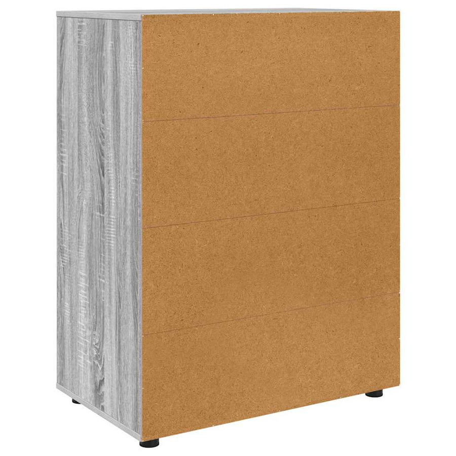 Opslagkasten 2 pcs Grijs Sonoma 80 x 48 x 105 cm Bewerkt hout