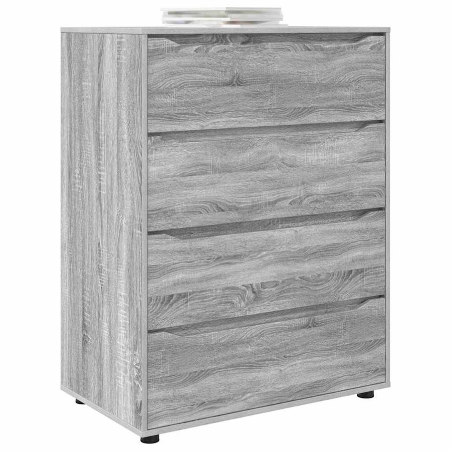 Opslagkasten 2 pcs Grijs Sonoma 80 x 48 x 105 cm Bewerkt hout