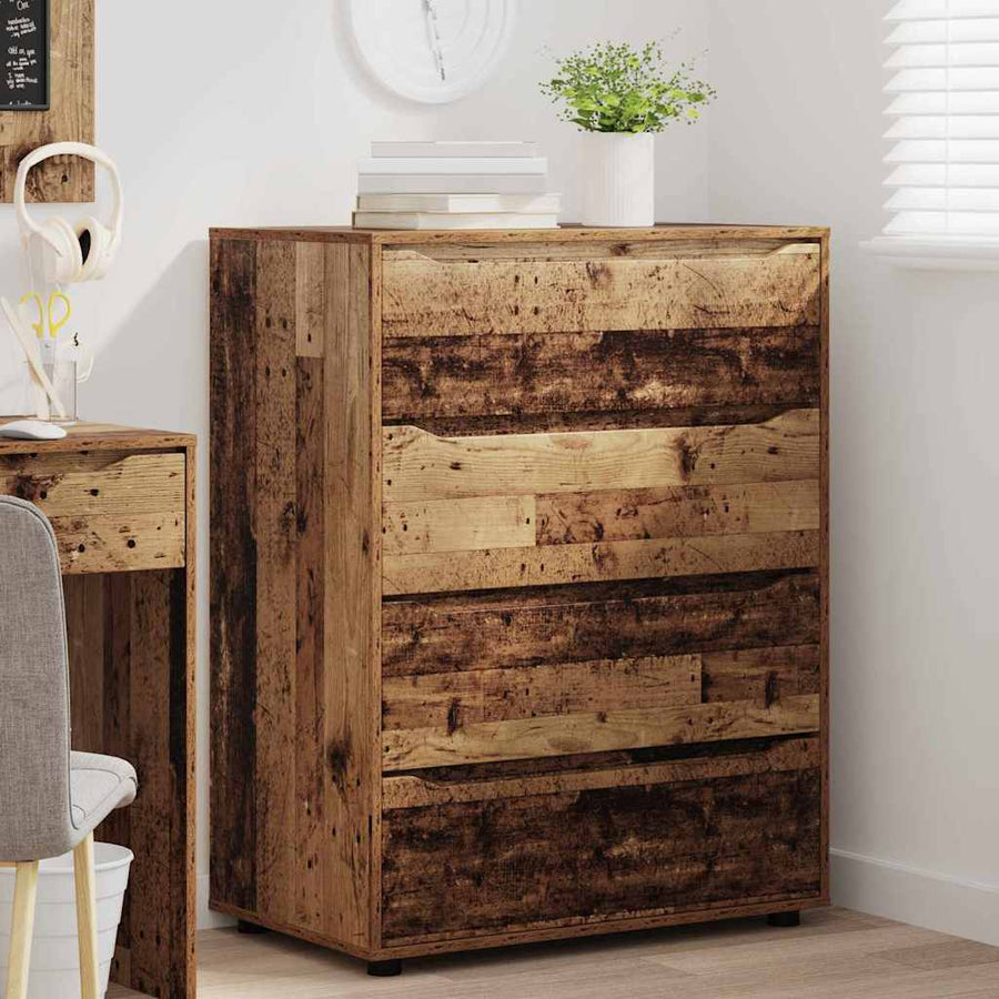 Opslagkasten 2 pcs Oud Hout 80 x 48 x 105 cm Bewerkt hout
