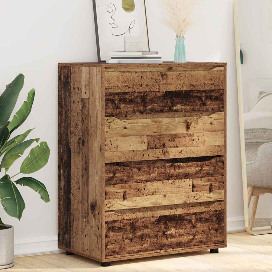 Opslagkasten 2 pcs Oud Hout 80 x 48 x 105 cm Bewerkt hout