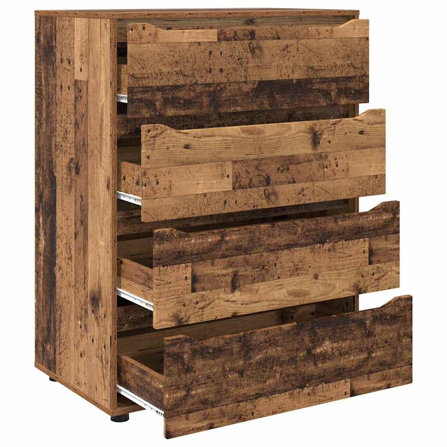 Opslagkasten 2 pcs Oud Hout 80 x 48 x 105 cm Bewerkt hout