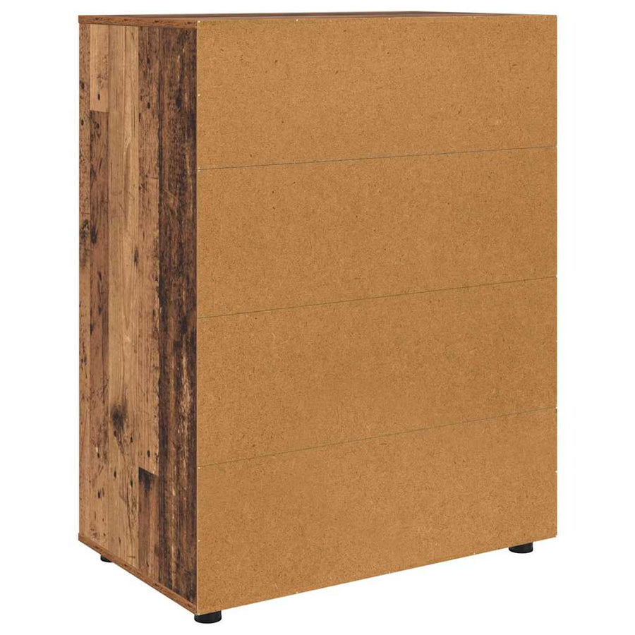 Opslagkasten 2 pcs Oud Hout 80 x 48 x 105 cm Bewerkt hout