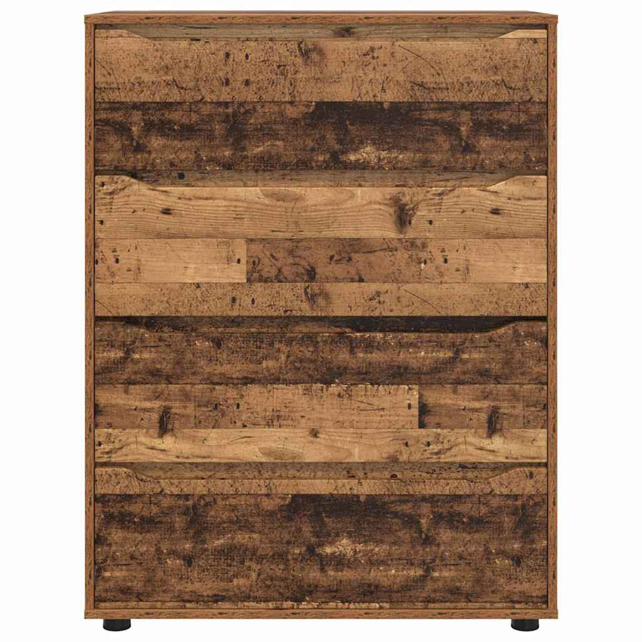Opslagkasten 2 pcs Oud Hout 80 x 48 x 105 cm Bewerkt hout