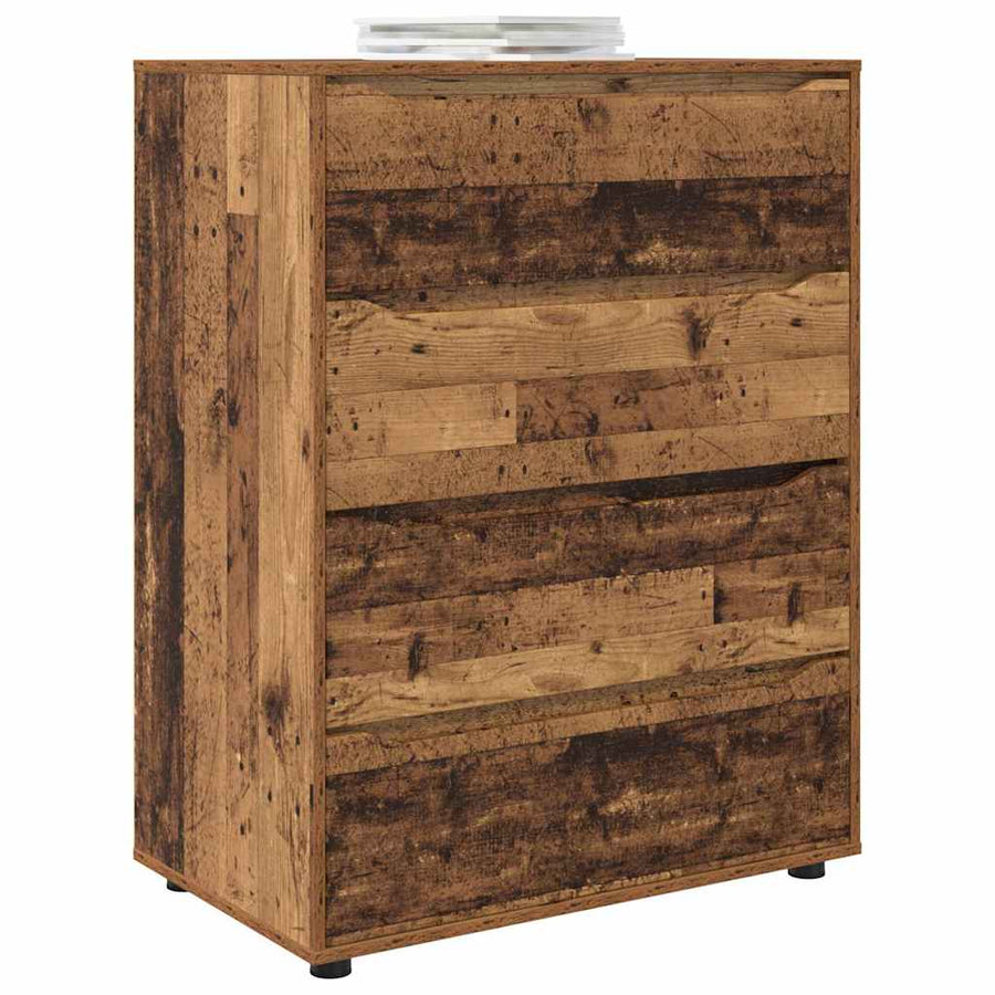 Opslagkasten 2 pcs Oud Hout 80 x 48 x 105 cm Bewerkt hout