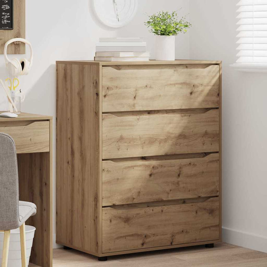 Opslagkasten 2 pcs Artisan Eiken 80 x 48 x 105 cm Bewerkt hout