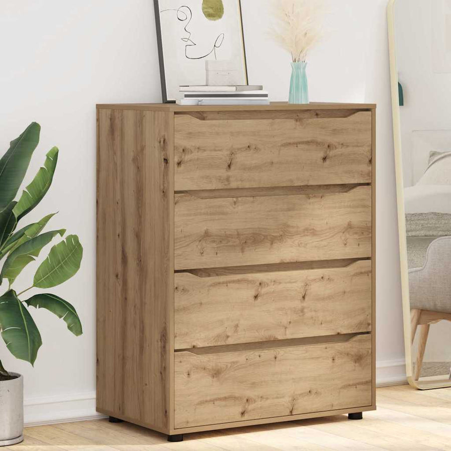 Opslagkasten 2 pcs Artisan Eiken 80 x 48 x 105 cm Bewerkt hout