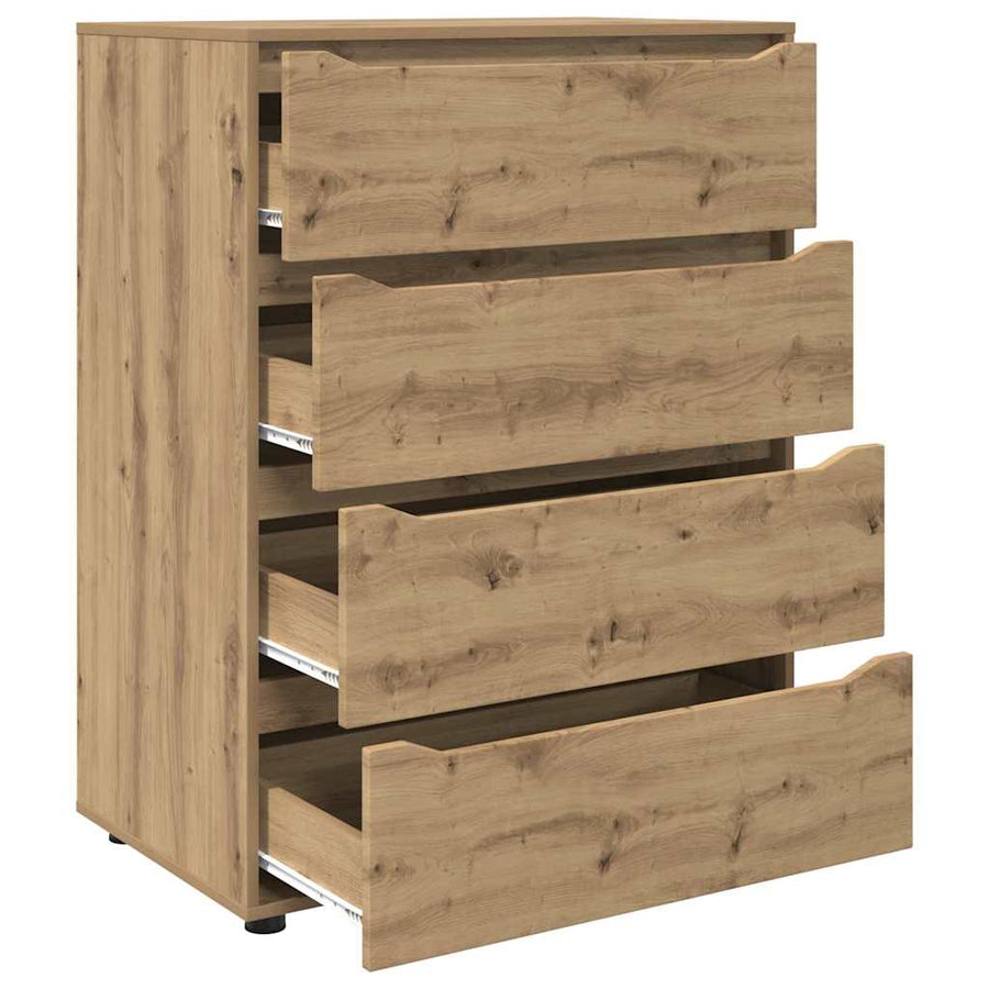 Opslagkasten 2 pcs Artisan Eiken 80 x 48 x 105 cm Bewerkt hout