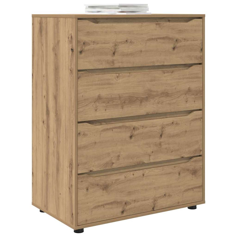Opslagkasten 2 pcs Artisan Eiken 80 x 48 x 105 cm Bewerkt hout