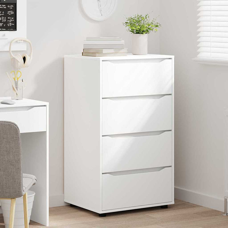 Opslagkasten 2 pcs Wit 60 x 48 x 105 cm Bewerkt hout