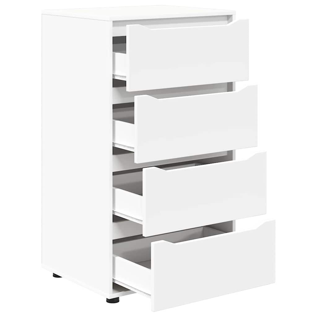 Opslagkasten 2 pcs Wit 60 x 48 x 105 cm Bewerkt hout