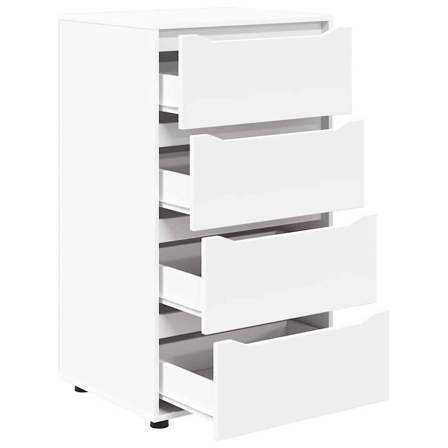 Opslagkasten 2 pcs Wit 60 x 48 x 105 cm Bewerkt hout