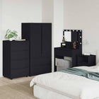Storage Cabinets 2 pcs Black 60 x 48 x 105 cm Engineered wood
