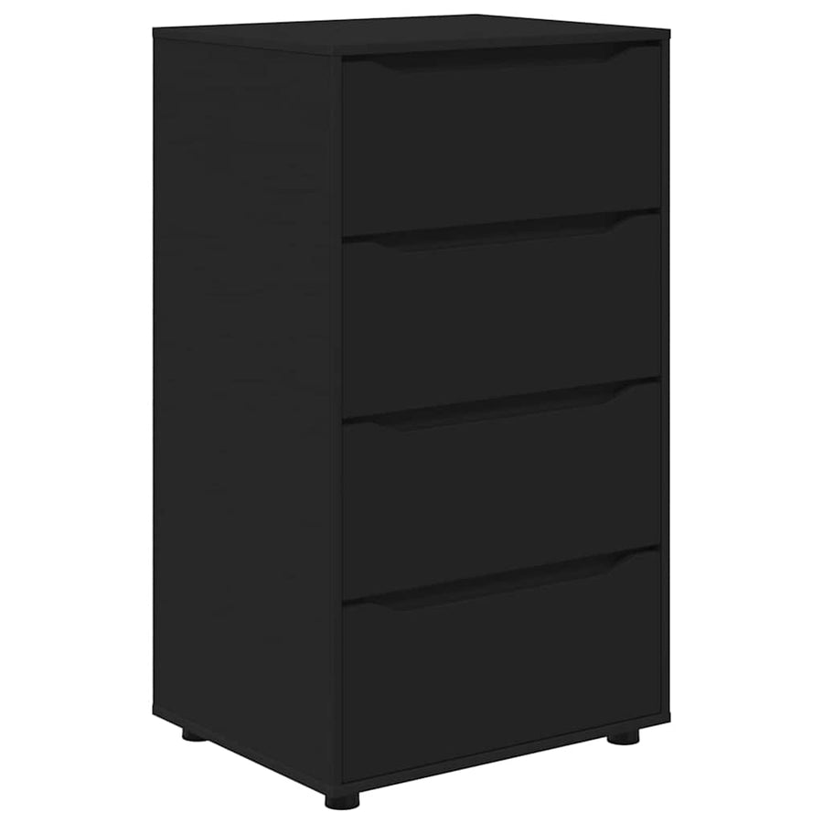 Opslagkasten 2 pcs Zwart 60 x 48 x 105 cm Bewerkt hout