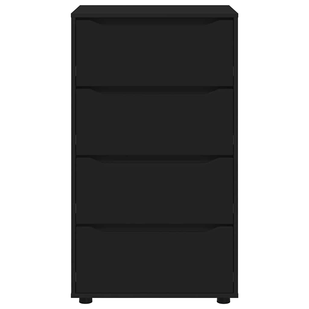 Opslagkasten 2 pcs Zwart 60 x 48 x 105 cm Bewerkt hout