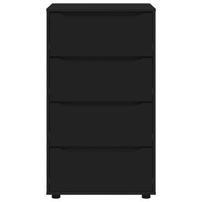 Opslagkasten 2 pcs Zwart 60 x 48 x 105 cm Bewerkt hout