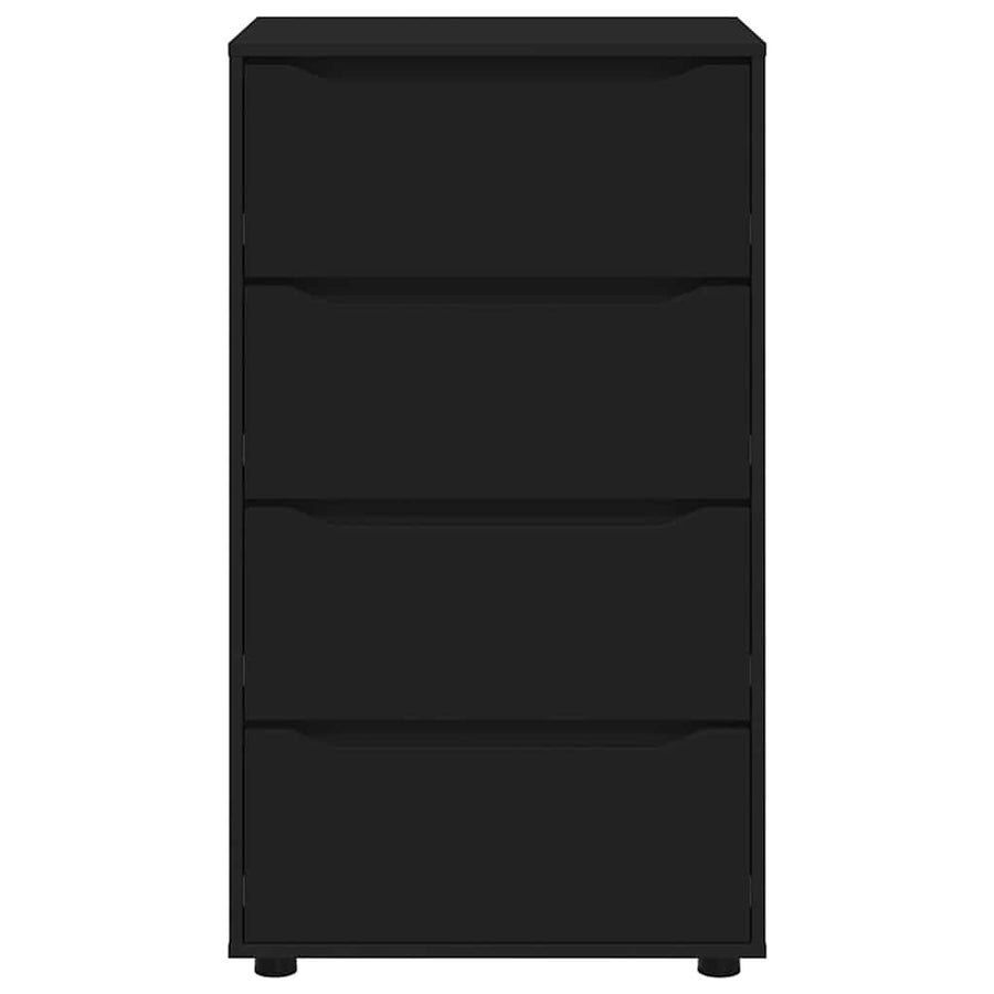 Opslagkasten 2 pcs Zwart 60 x 48 x 105 cm Bewerkt hout