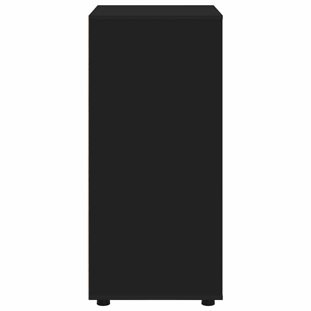 Opslagkasten 2 pcs Zwart 60 x 48 x 105 cm Bewerkt hout