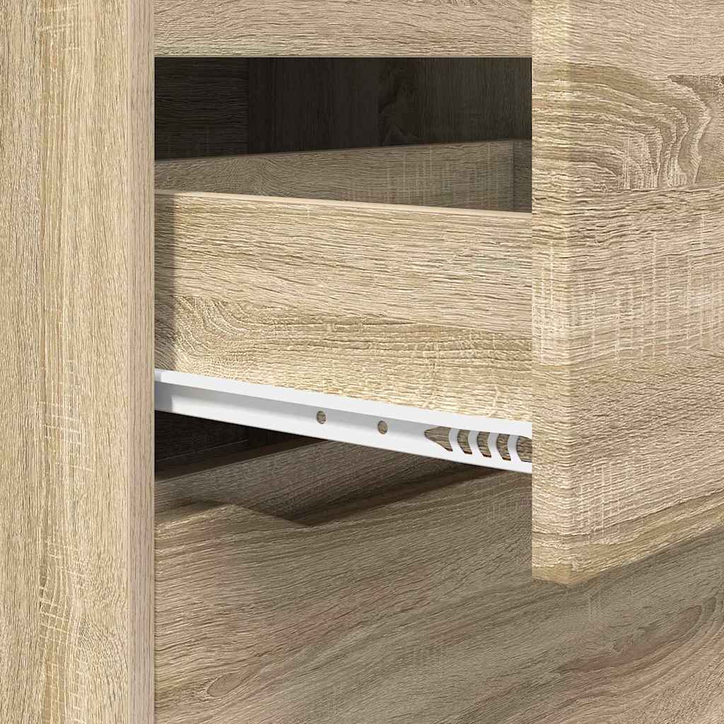 Opslagkasten 2 pcs Sonoma Eiken 60 x 48 x 105 cm Bewerkt hout