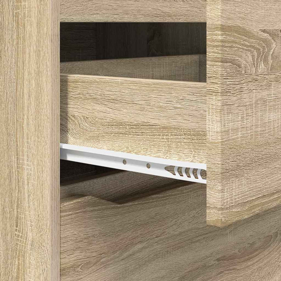 Opslagkasten 2 pcs Sonoma Eiken 60 x 48 x 105 cm Bewerkt hout