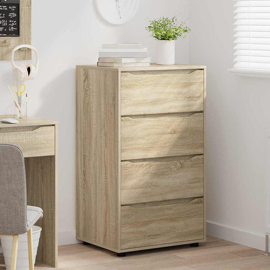 Opslagkasten 2 pcs Sonoma Eiken 60 x 48 x 105 cm Bewerkt hout