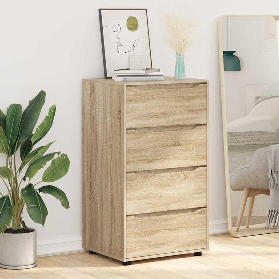 Opslagkasten 2 pcs Sonoma Eiken 60 x 48 x 105 cm Bewerkt hout