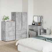 Opbergkast 60x48x105 cm beton grijs bewerkt hout