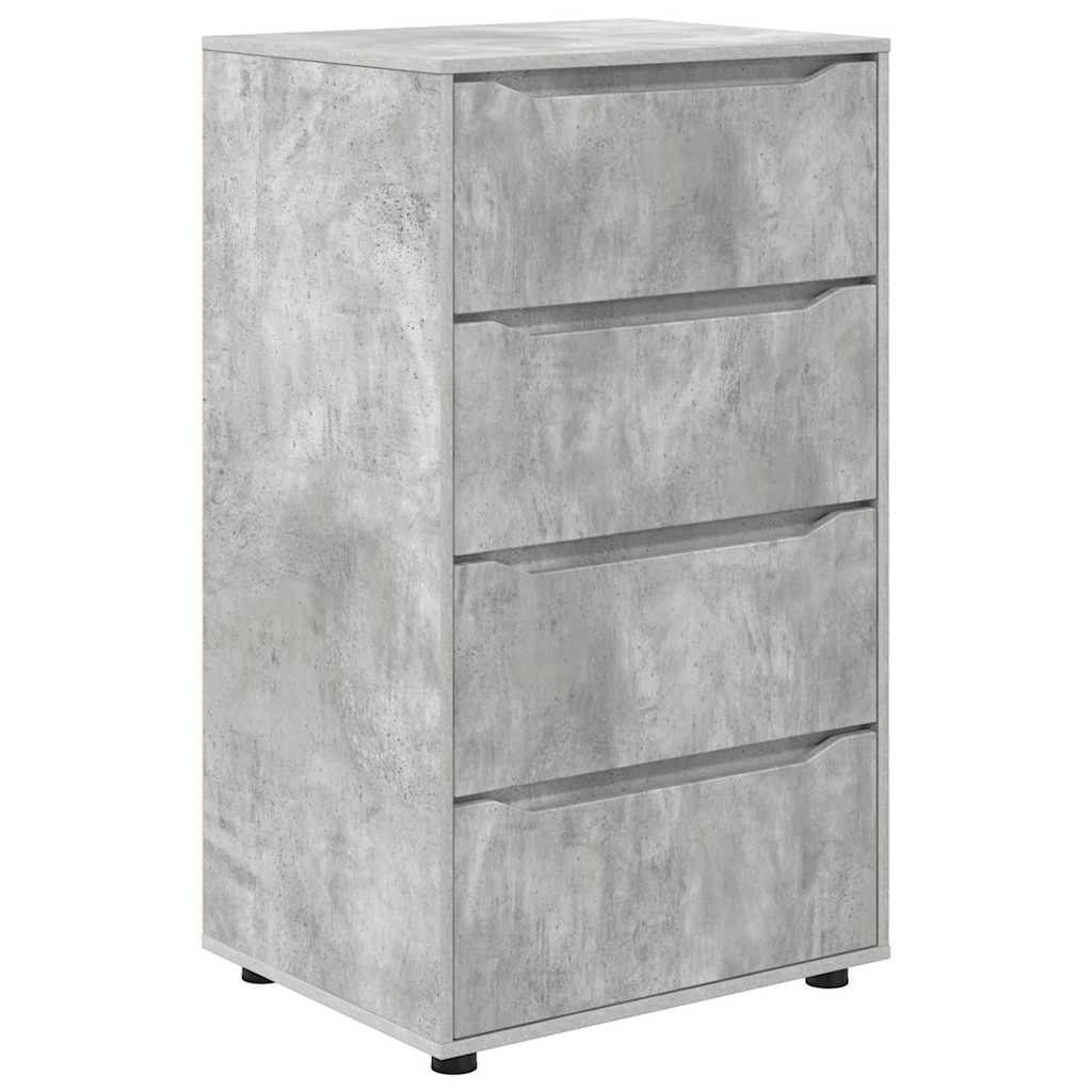 Opslagkasten 2 pcs Beton Grijs 60 x 48 x 105 cm Bewerkt hout