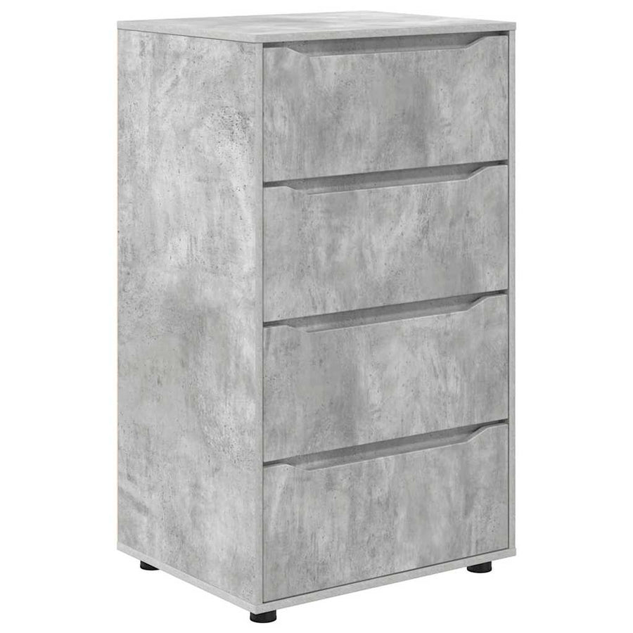 Opslagkasten 2 pcs Beton Grijs 60 x 48 x 105 cm Bewerkt hout