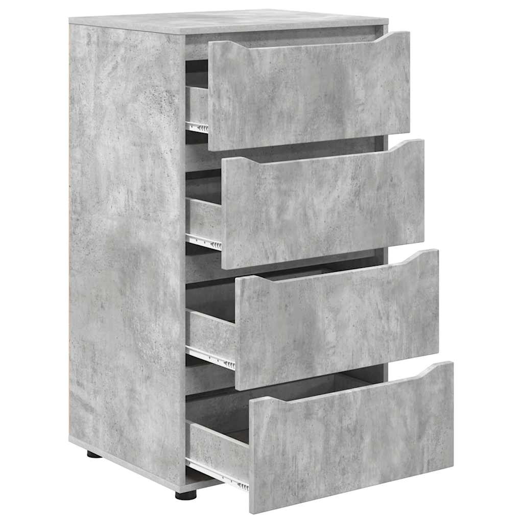 Opslagkasten 2 pcs Beton Grijs 60 x 48 x 105 cm Bewerkt hout