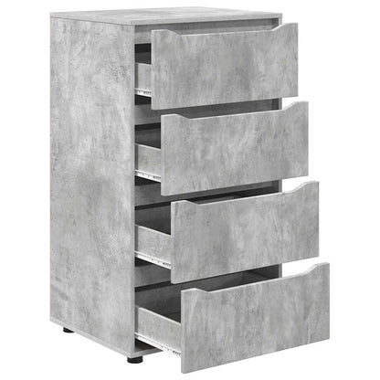 Opslagkasten 2 pcs Beton Grijs 60 x 48 x 105 cm Bewerkt hout