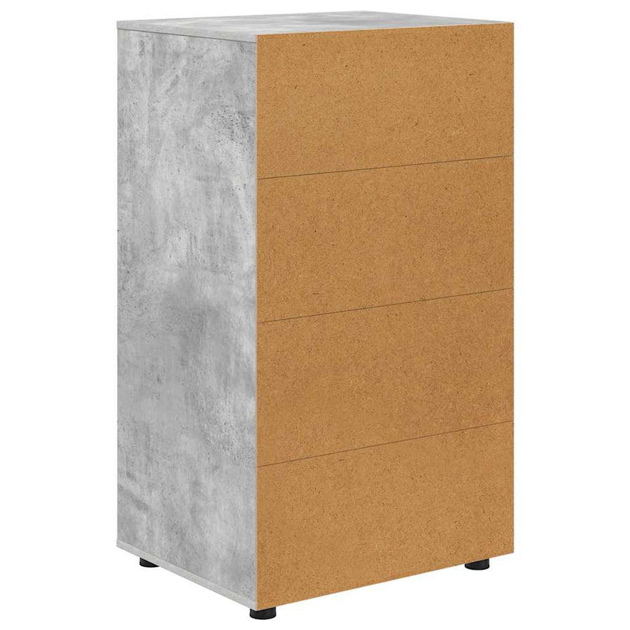 Opslagkasten 2 pcs Beton Grijs 60 x 48 x 105 cm Bewerkt hout